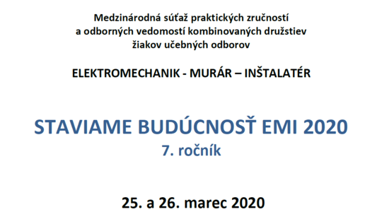 Staviame budúcnosť EMI 2020